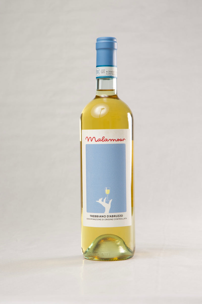 Malamour White Trebbiano d'Abruzzo DOC Italian white wine bottle